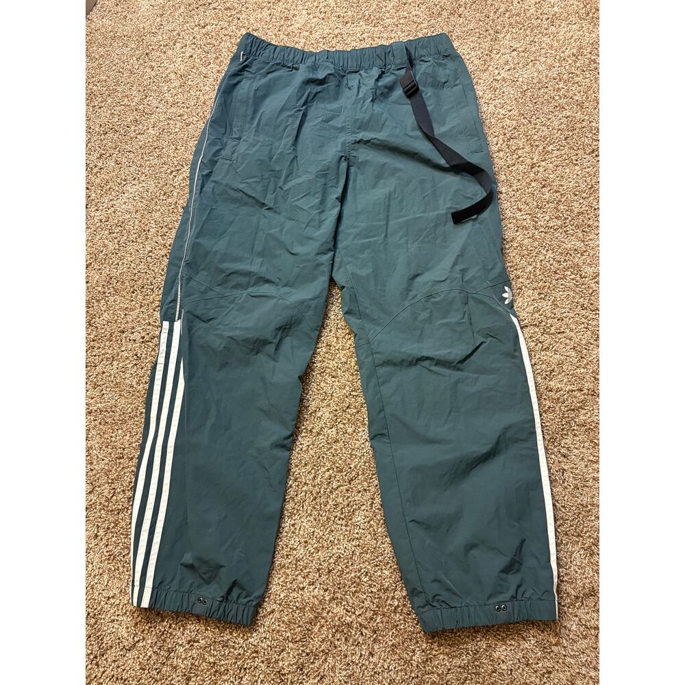 Vintage Adidas Green Windbreaker Pants Mens Size Medium